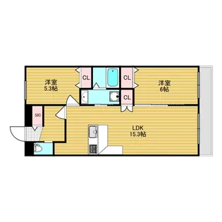 Jacaranda Yard B【2階】の間取り