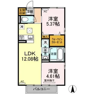 宮崎県都城市吉尾町【アパート】の間取り