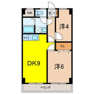 アーネスト・ハイライズ【4階】の間取り