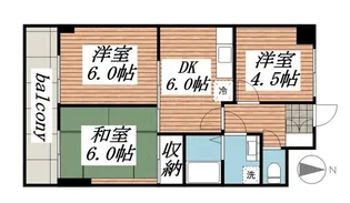 パセール長良【4階】の間取り