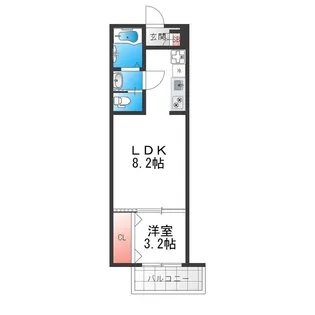 1LDKの間取り画像