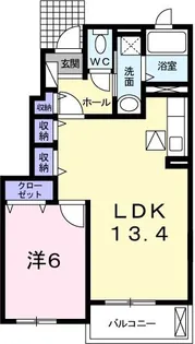 茨城県水戸市緑町3【アパート】の間取り