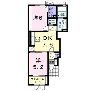 ウエスト デスパシオ【1階】の間取り