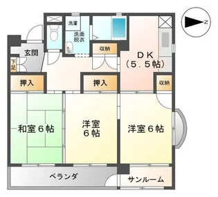 3DKの間取り画像