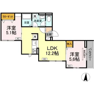 シャルム十間坂【3階】の間取り