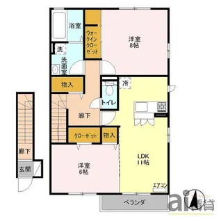 東京都小金井市緑町3【アパート】の間取り