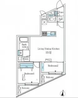 オープンブルーム用賀【1階】の間取り