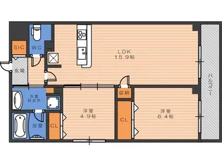 コンフォルタ【5階】の間取り