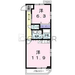 プラシード【3階】の間取り