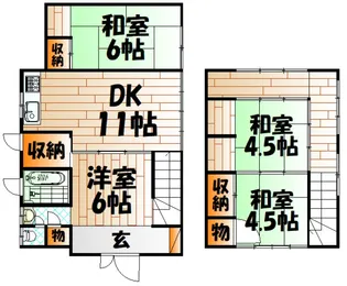 福岡県北九州市八幡東区勝山2【一戸建】の間取り
