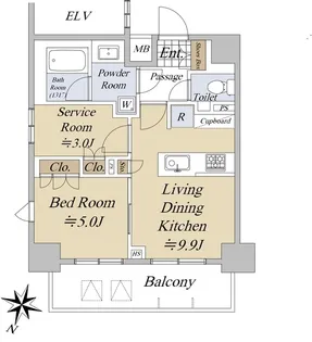 オープンレジデンシア本郷壱岐坂【4階】の間取り