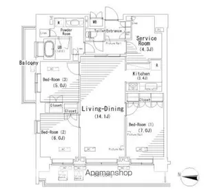 東京都江東区辰巳2【マンション】の間取り