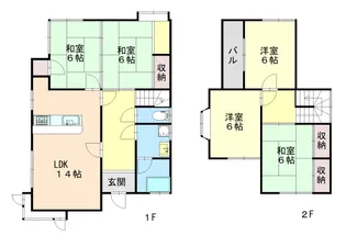 和歌山県和歌山市直川【一戸建】の間取り