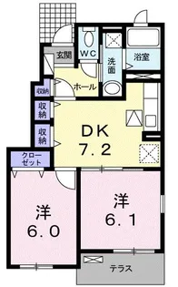 スカイ・グランドI【1階】の間取り
