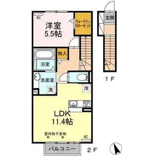URBAN FLATS【2階】の間取り