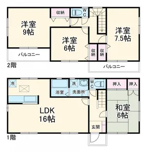 埼玉県鴻巣市鴻巣【一戸建】の間取り