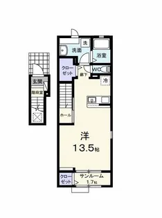 アドラブールD【2階】の間取り