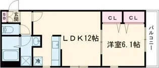 メゾンシャルム【1階】の間取り
