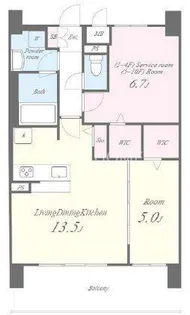 ディエスベアティ久宝寺口【6階】の間取り