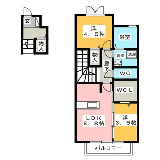 ドミール【2階】の間取り