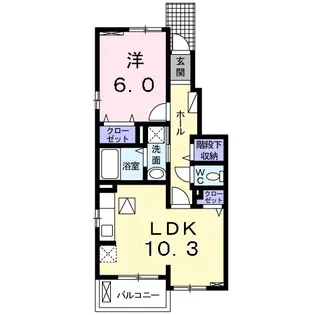 三重県名張市鴻之台4番町【アパート】の間取り