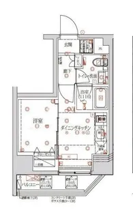 1DKの間取り画像