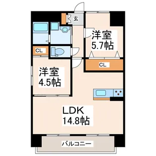 エルフィナ八王寺A・B・C・D【3階】の間取り