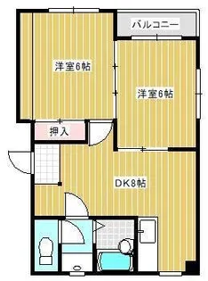 広島県呉市朝日町【マンション】の間取り
