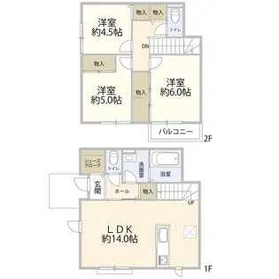 埼玉県川越市霞ケ関東1【一戸建】の間取り