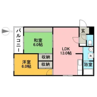 愛知県一宮市大和町妙興寺字坊ケ池【アパート】の間取り