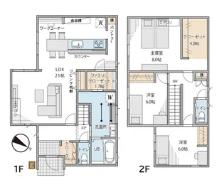 富山県黒部市三日市【一戸建】の間取り