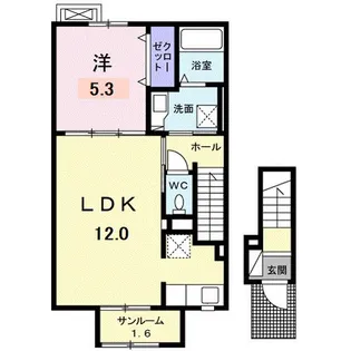 メンリッヒェン・ウッド【2階】の間取り