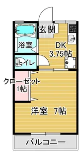 アドミラシオン新町B棟【1階】の間取り