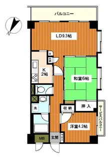 レスタージュ港南台【2階】の間取り