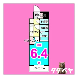 ディアレイシャス名古屋太閤通【12階】の間取り