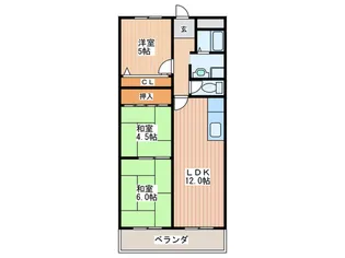 ヴェルドミ-ル堀溝【4階】の間取り