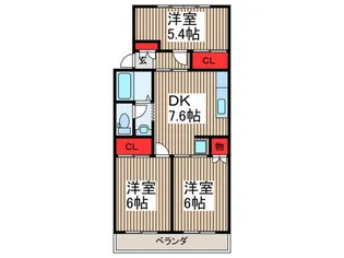 戸田ステ-ツ【4階】の間取り