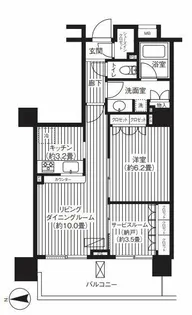 ル・サンクアイリスタワー【6階】の間取り