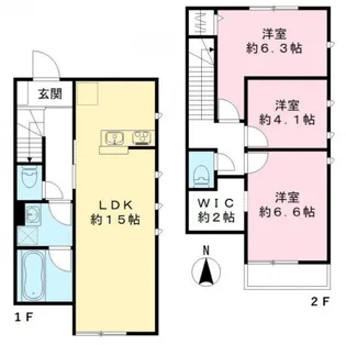 千葉県松戸市五香西2【一戸建】の間取り