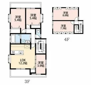 リオグランデ綾瀬【3階】の間取り