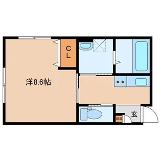 ビエナタウンB棟【2階】の間取り