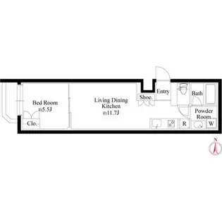 グランパセオ代々木上原IIの間取り