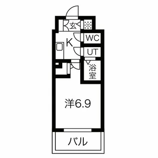 レジュールアッシュ難波MINAMI【7階】の間取り