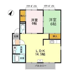 ドミールドルチェ 壱番館【2階】の間取り