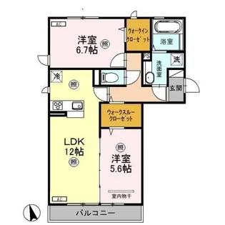 アリエス【2階】の間取り