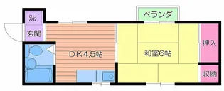 第三双葉荘【4階】の間取り