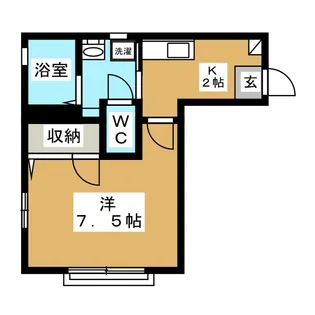 ディアスパルモ神奈川【1階】の間取り