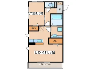 ファインフレッサ【1階】の間取り
