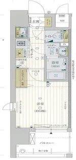 レジュールアッシュ都島ブリーゼ【9階】の間取り