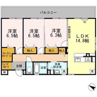 casaてぃんがーら【1階】の間取り